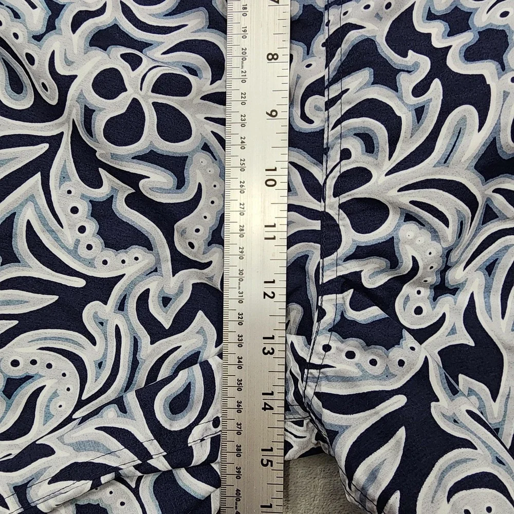 Cherokee Swim Trunks Mens 2XL Blue Floral Hawaiian Lined Pockets Beach Summer